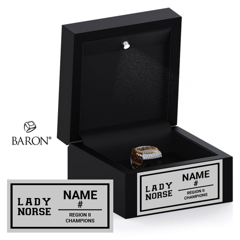 Northeastern Oklahoma A&M College Women's Basketball 2026 Championship Black LED Ring Box