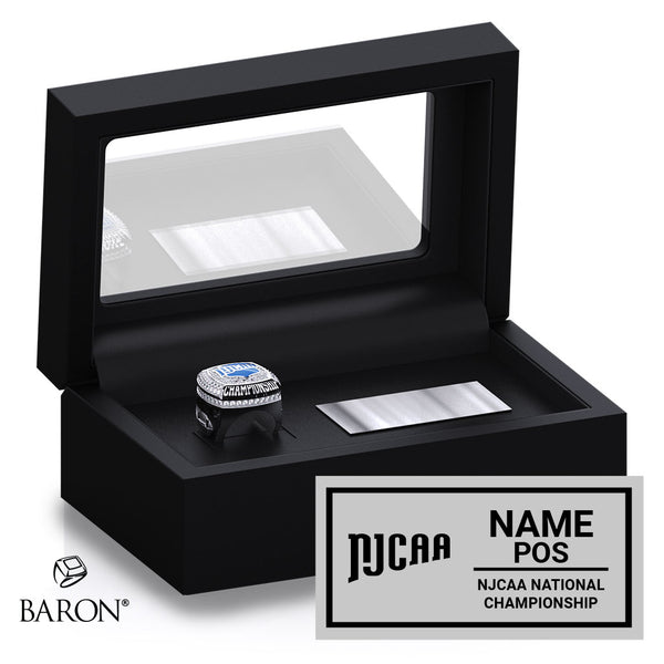 NJCAA Officials 2025 Championship Black Standard Window Ring Box