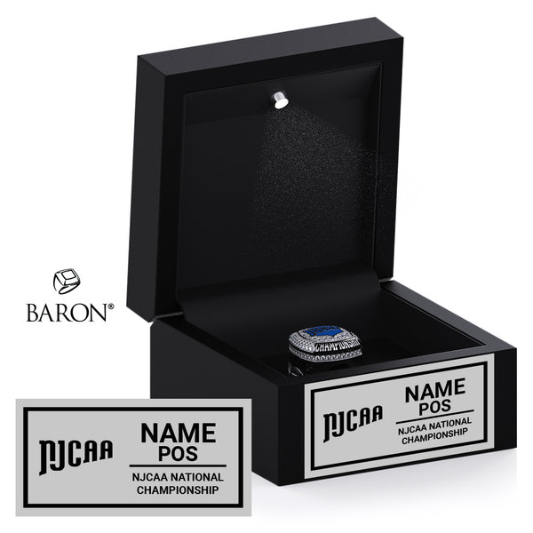 NJCAA Officials 2025 Championship Black LED Ring Box