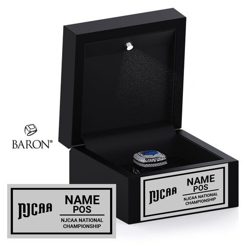 NJCAA Officials 2025 Championship Black LED Ring Box