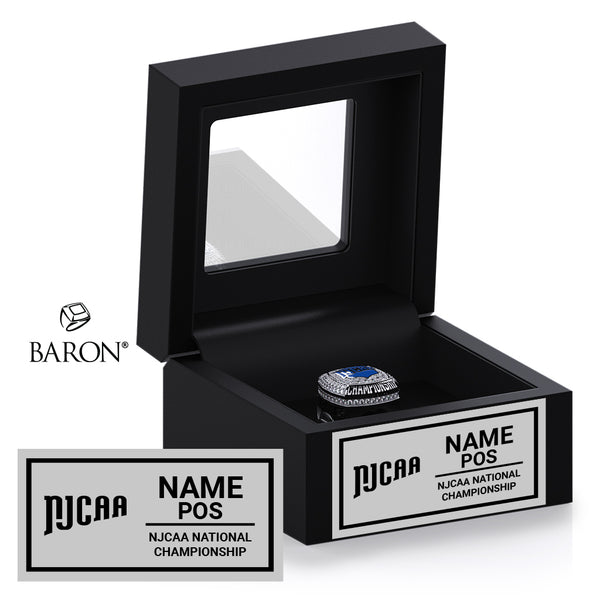 NJCAA Officials 2025 Championship Black Window Ring Box