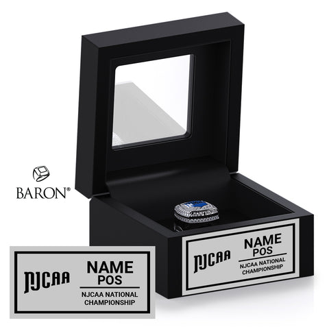 NJCAA Officials 2025 Championship Black Window Ring Box