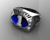 Championship Football Ring with Glass Enamel