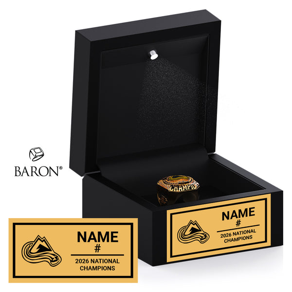 New Hampshire Avalanche 14U Hockey 2026 Championship Black LED Ring Box