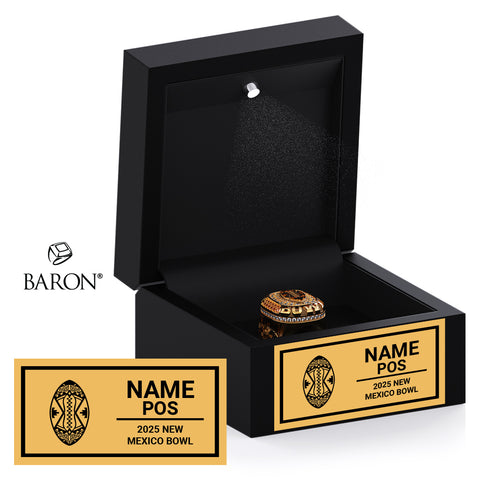 New Mexico Bowl Officials Rings 2025 Championship Black LED Ring Box