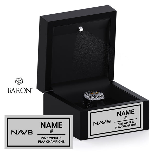 North Allegheny Senior High School Boys Volleyball 2026 Championship Black LED Ring Box