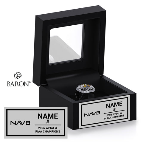 North Allegheny Senior High School Boys Volleyball 2026 Championship Black Window Ring Box
