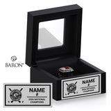 North Carolina Eagles Hockey 2026  Championship Black Window Ring Box