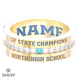 North High School Baseball 2026 Championship Ladies Ring - Design 4.2