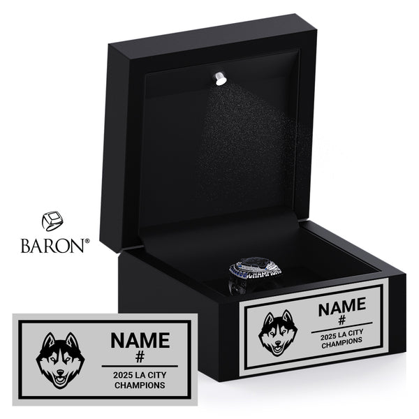 North Hollywood High School Softball 2025 Championship Black LED Ring Box