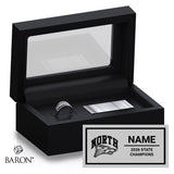 North Paulding Middle School Cheer 2026 Championship Black Standard Window Ring Box
