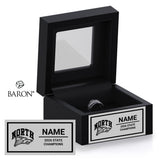 North Paulding Middle School Cheer 2026 Championship Black Window Ring Box