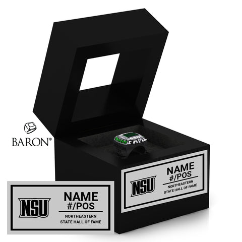Northeastern State University Football 1980 Black Window Ring Box