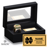 Notre Dame Prep Cheer 2026 Championship Black Standard Window Ring Box