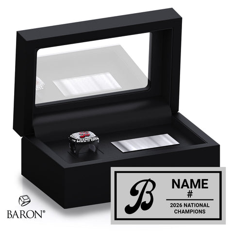OC Batbusters Softball 2026 Championship Black Standard Window Ring Box