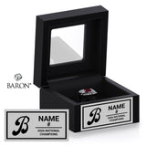 OC Batbusters Softball 2026 Championship Black Window Ring Box