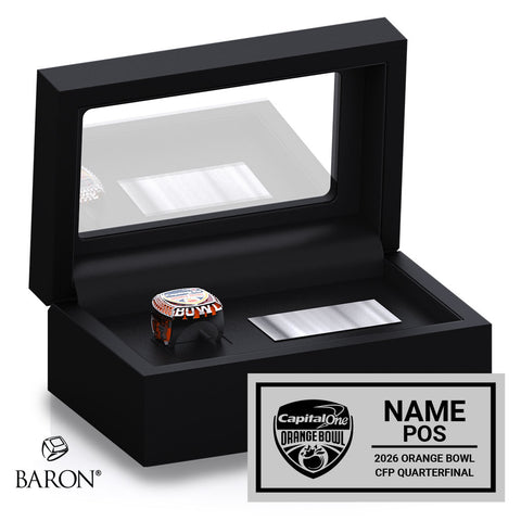 Orange Bowl Officials 2026 Championship Black Standard Window Ring Box