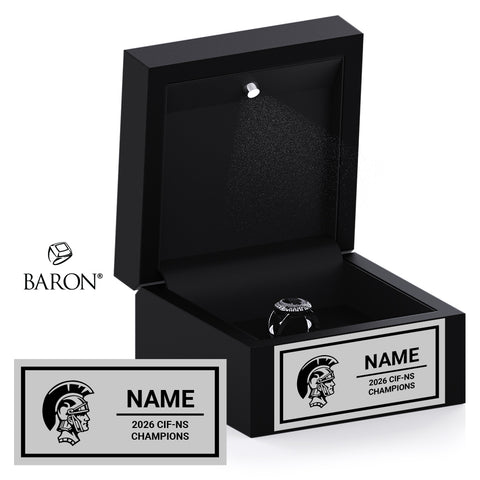 Orland High School Cheer 2026 Championship Black LED Ring Box