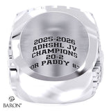 Pacific Ridge High School Boys Hockey 2026 Championship Ring - Design 2.2