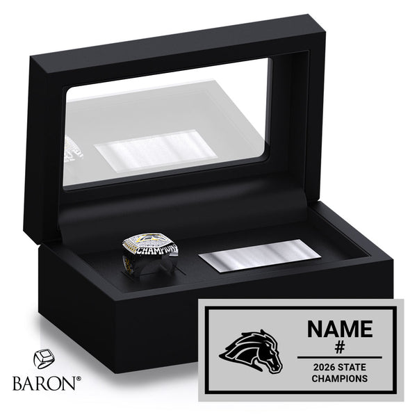 Park River High School Baseball 2026 Championship Black Standard Window Ring Box