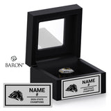 Park River High School Baseball 2026 Championship Black Window Ring Box