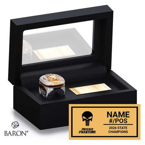Phantoms Football 2026 Championship Black Standard Window Ring Box