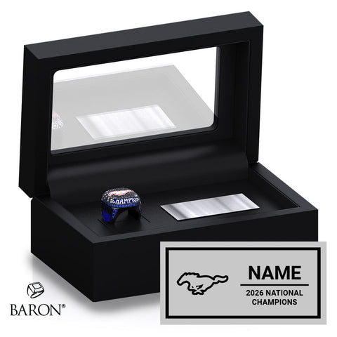 Pioneer High School Cheer 2026 Championship Black Standard Window Ring Box