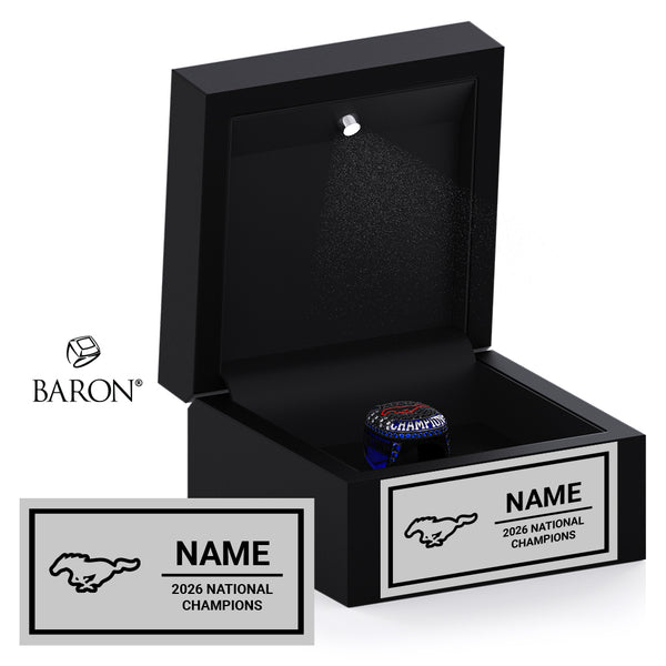 Pioneer High School Cheer 2026 Championship Black LED Ring Box