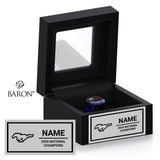 Pioneer High School Cheer 2026 Championship Black Window Ring Box
