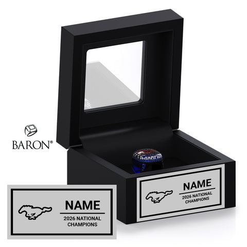 Pioneer High School Cheer 2026 Championship Black Window Ring Box