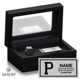 Portola High School Girls Golf 2025 Championship Black Standard Window Ring Box