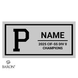 Portola High School Girls Golf 2025 Championship Black Standard Window Ring Box