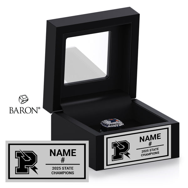Powers Catholic Boys Cross Country 2025 Championship Black Window Ring Box