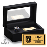 Providence Academy Girls Soccer 2025 Championship Black Standard Window Ring Box