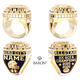 Quad City Allstars Football 2026 Championship Ring - Design 1.6