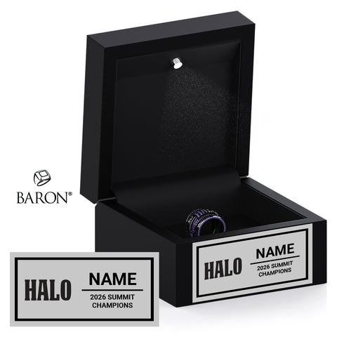 Quest Athletics Cheer Halo 2026 Championship Black LED Ring Box
