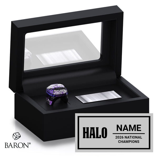 Quest Athletics Cheer 2026 Championship Black Standard Window Ring Box