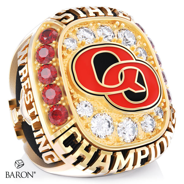 Quince Orchard High School Girls Wrestling 2026 Championship Ring - Design 4.1
