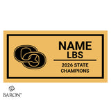 Quince Orchard High School Girls Wrestling 2026 Championship Black Standard Window Ring Box