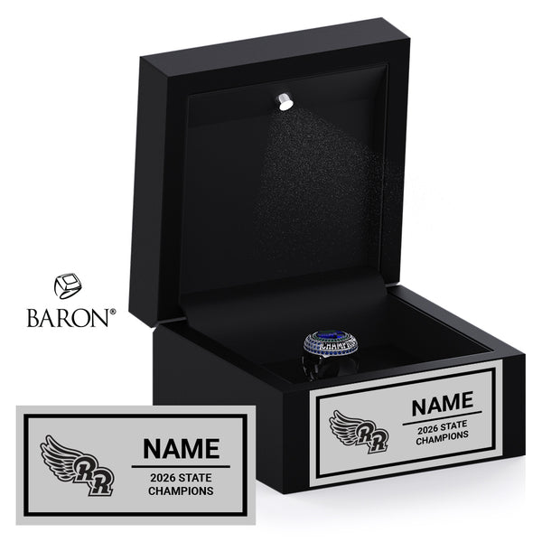 Rio Rancho High School Track and Field 2026 Championship Black LED Ring Box