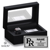 Rocky River Boys Lacrosse 2026 Championship Black Standard Window Ring Box