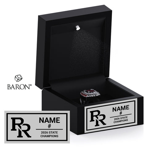 Rocky River Boys Lacrosse 2026 Championship Black LED Ring Box