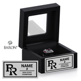Rocky River Boys Lacrosse 2026 Championship Black Window Ring Box