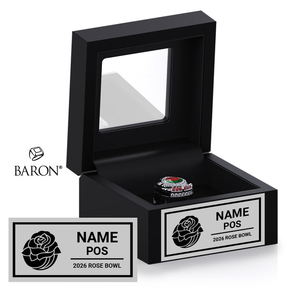 Rose Bowl Officials 2026 Championship Black Window Ring Box