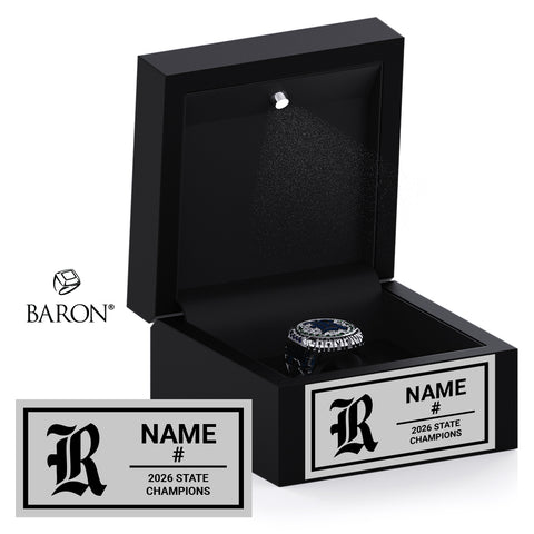 Rosemount High School Baseball 2026 Championship Black LED Ring Box
