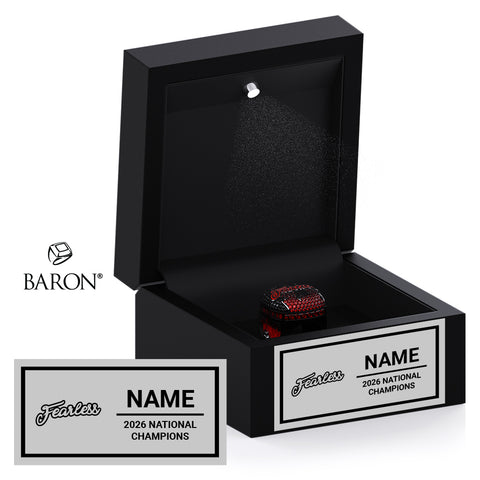 SC Cheer Fearless 2026 Championship Black LED Ring Box