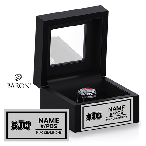 Saint John's University Basketball Alumni Black Window Ring Box