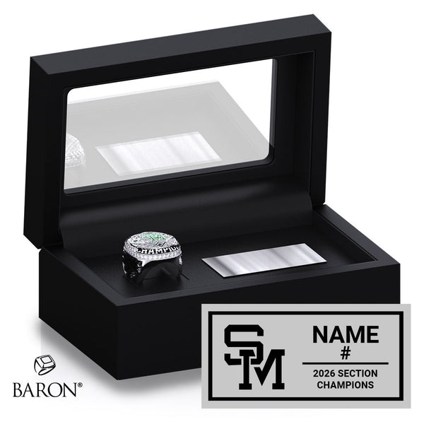 Saint Mary's High School Baseball 2026 Championship Black Standard Window Ring Box