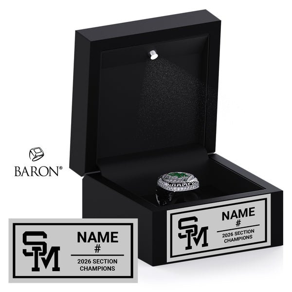 Saint Mary's High School Baseball 2026 Championship Black LED Ring Box