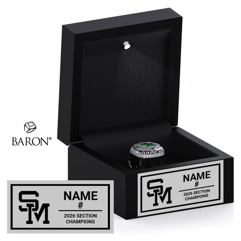 Saint Mary's High School Baseball 2026 Championship Black LED Ring Box